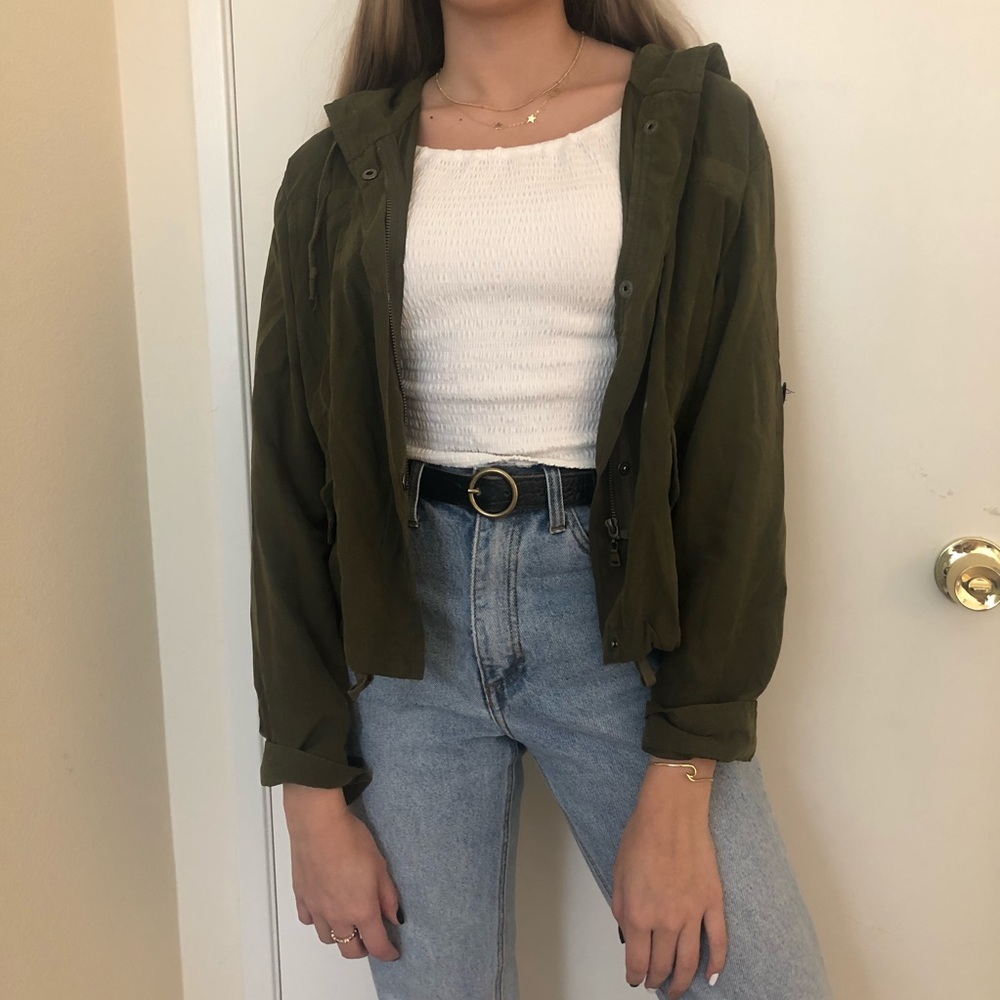 brandy Melville army green jacket